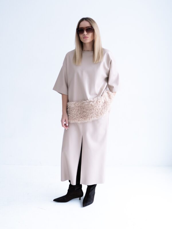 Splited skirt | Light beige