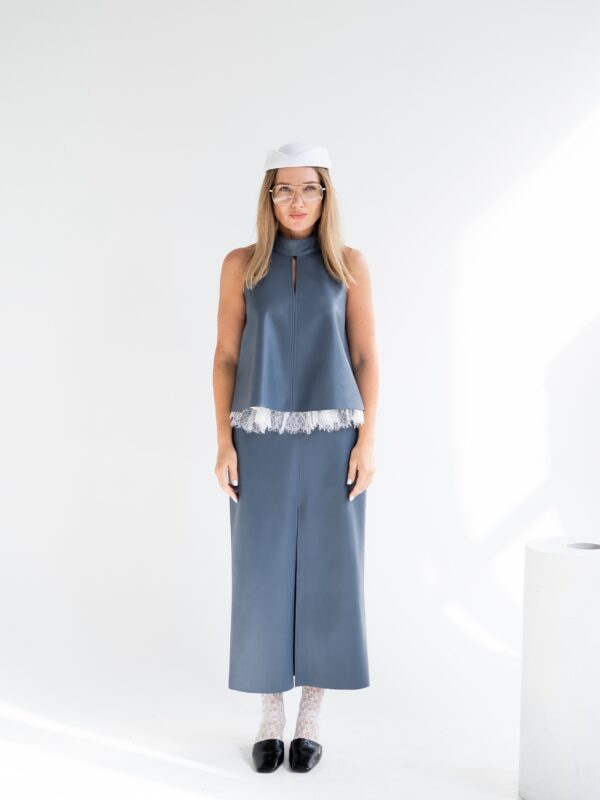 Splited skirt | Blue