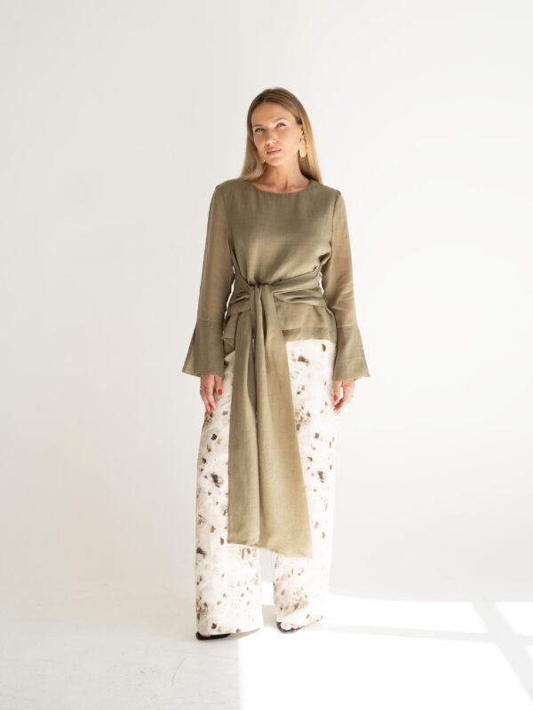 Wrap blouse | Olive