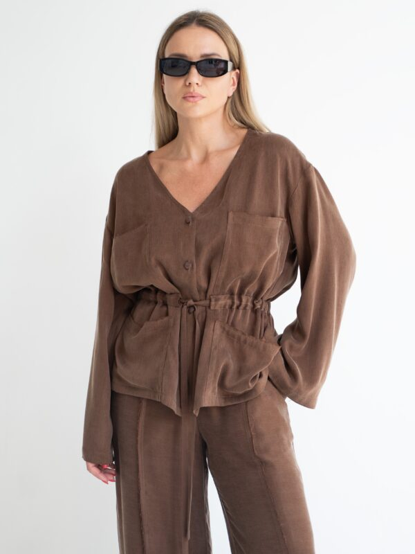 Safari blouse | Chocolate