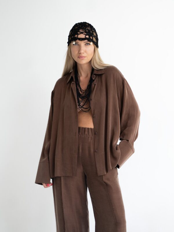 Oversized shirt | Chocolate