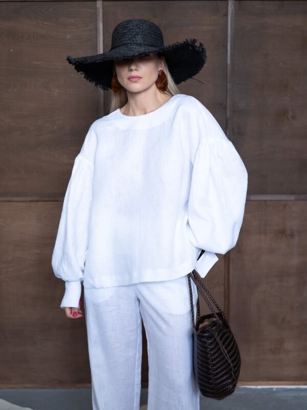 Linen blouse | White