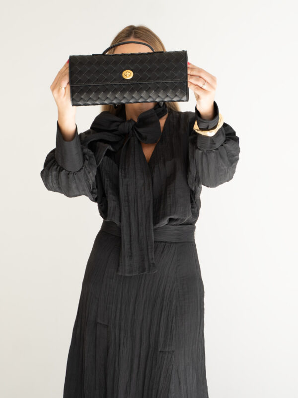 Natural leather bag | Black