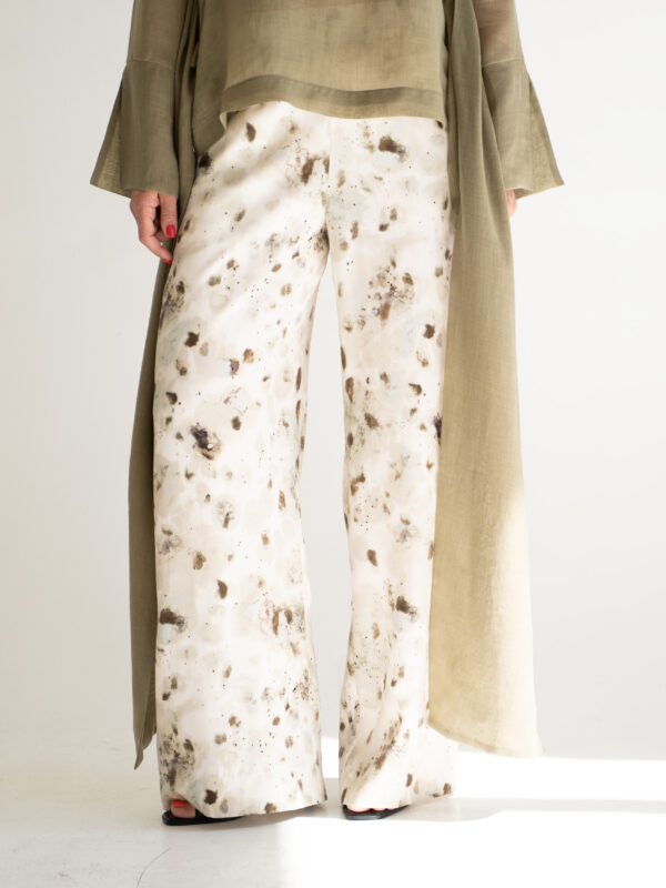 Wide pants | Beige/Olive