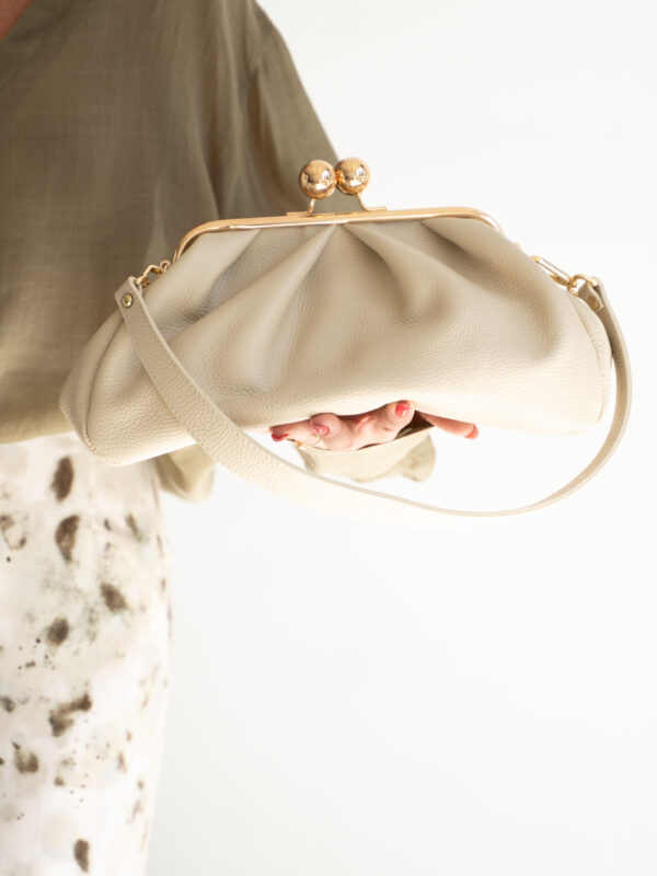 Natural leather bag | Beige