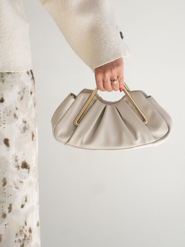 Natural leather bag | Beige