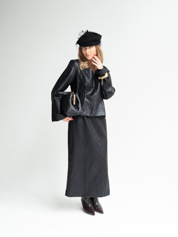 Eco leather skirt | Black