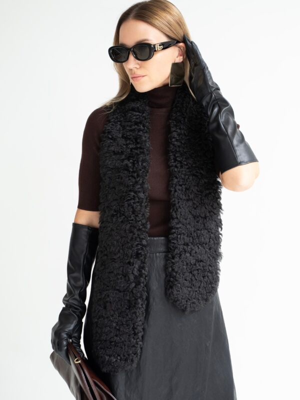 Fur scarf | Black