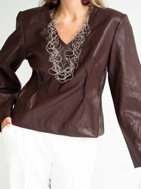 Fitted blouse | Burgundy